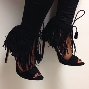 Zara Fringe Heels